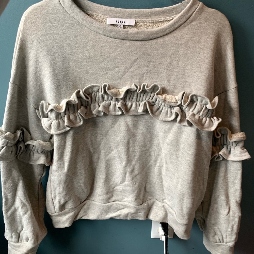 RO&DE never worn ruffle sweatshirt